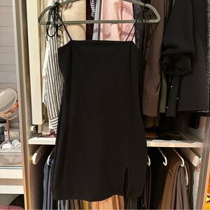 Mini Black Spaghetti Strap Dress
